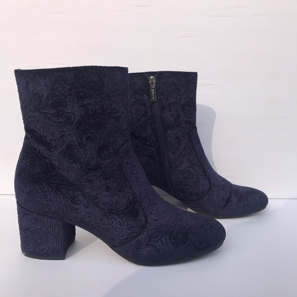 Unisa Shoes - Sold Unisa Purple Crushed Velvet Ankle Boots 8.5